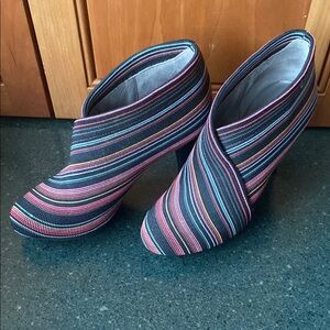 United Nude Red and Pink Heels with Unique Design